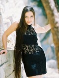 brunettes outdoor posing pornstars Deja Chan