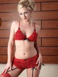 Alexis Malone Blonde Lingerie Stockings