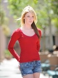 blonde public nudity teen Riley Ray