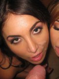 Lusty Kim Capri and Rosalie Ruiz fuck and suck one sticking hard member