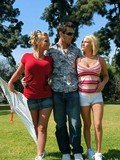 cum on huge tits threesome Krissy Lynn
