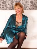 Elaine Anilos Brunette Busty MILF Stockings
