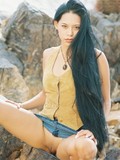 babes brunettes outdoor posing Domino