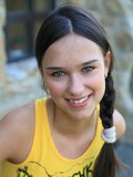 Tight shaved pussied teen girl Victoria Sweet in skirt rides cock instead of riding a bicycle