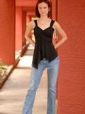 babe outdoor posing redhead Kyra Steele